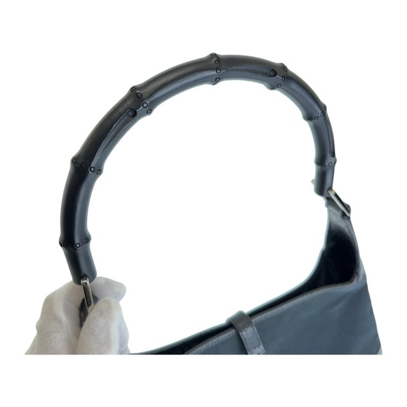 Gucci Gucci Jackie Bamboo Canvas Leather Handbag Canvas Handbag 0014060 - Picture 4 of 9